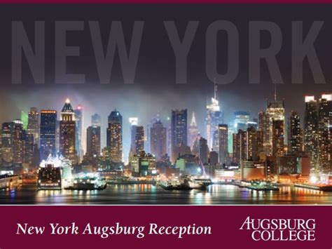 NYC Reception for Augsburg Alumni, Parents, & Friends - Alumni, Parents ...