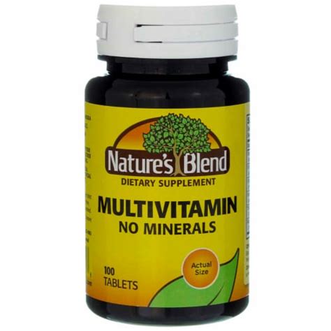 Nature S Blend Multivitamin No Minerals Tablets 100 Ct 1 Kroger