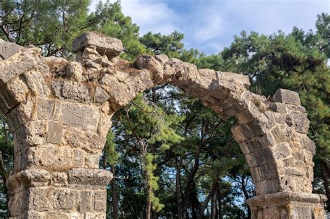 Premium Photo Ruins Of Ancient Roman Aqueduct Among The Forest In The