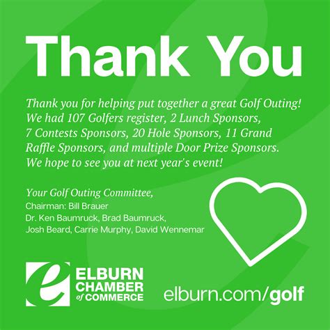 Thank You - Elburn Chamber of Commerce