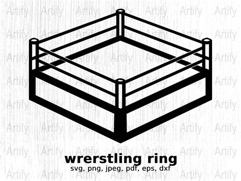 Wrestling Ring SVG, Wrestling Ring Vector Cutting Files for Silhouette ...