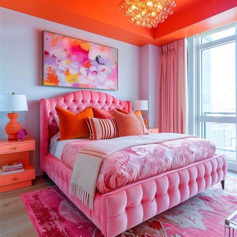 40+ Feminine Pink and Orange Bedroom Ideas That Will Seriously Wow You ...