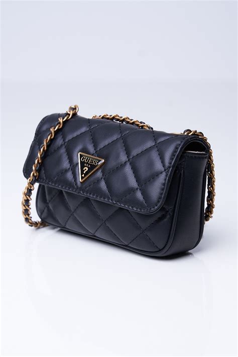 Torebka Pikowana Czarna Cessily Mini Guess Butik Online Maicon