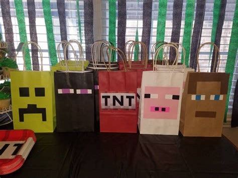 Inspired Minecraft Party Favor Bags Are A Fun Creative Way To Tell Your Guest Thank You For C