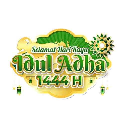 Selamat Hari Raya Idul Adha 1444 H Dengan Hiasan Islami Kambing Emas