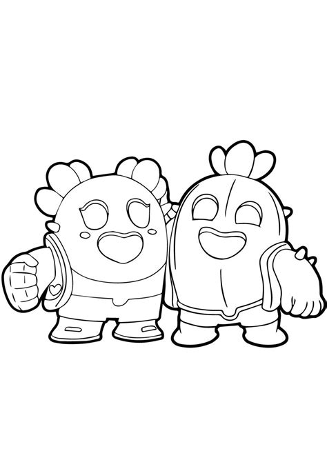 Disegni Da Colorare Spike E Spike Sakura Brawl Stars Stampa A