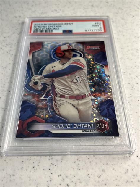 2023 Bowmans Best Shohei Ohtani Mini Diamond Refractor 299 Angels PSA