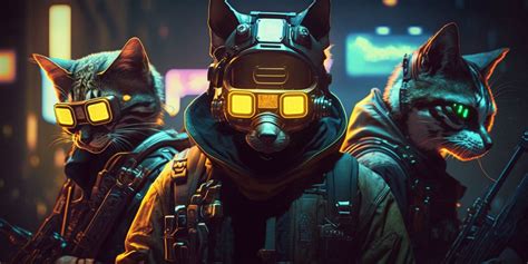 Wall Art Print Cyberpunk Street Cat Warlords Europosters