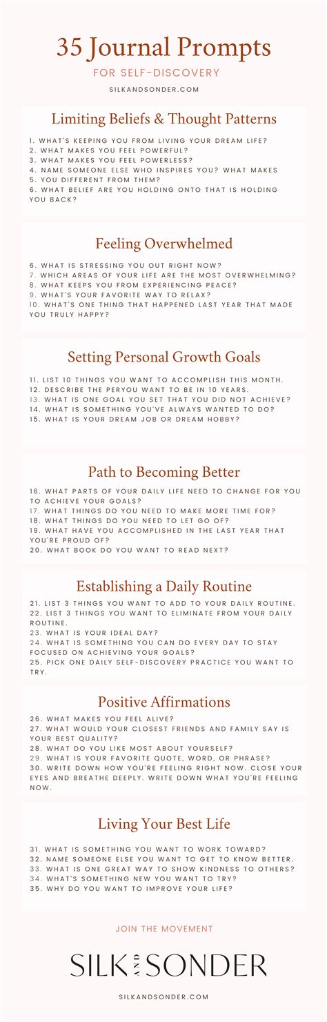 35 Journaling Prompts For Self Discovery And Personal Growth Writing