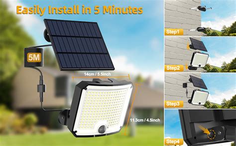 Webeqer L Mpara Solare Para Exteriore Led Focos Exterior Solar Con