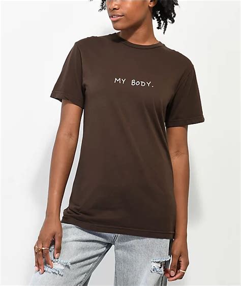 Melodie My Body Dark Brown T Shirt