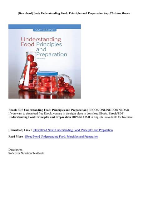 PDF Understanding Food Principles And Preparation Amy Christine