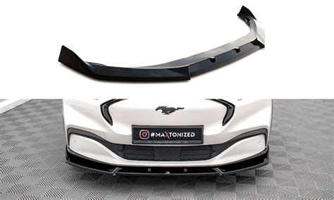 Front Lippe Front Splitter Frontansatz V 1 für Ford Mustang Mach E