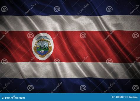 Vlag Van Costa Rica Stock Illustratie Illustration Of Gebrand