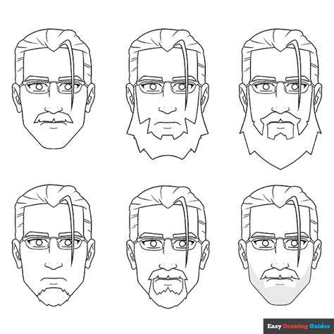 How To Draw An Anime Beard And Facial Hair Easy Step By Step Tutorial