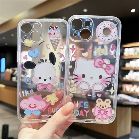 卡通少女心hellokitty猫咪小狗适用iphone14promax手机壳适用苹果13可爱12硅胶11软壳x防摔xr全包8plus情侣76虎窝淘