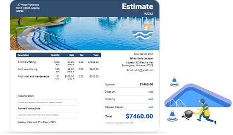 Pool Estimate Template Prntbl Concejomunicipaldechinu Gov Co