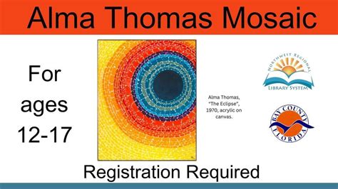 Alma Thomas Mosaic Teen Program (Registration Required), Bay County Public Library, Panama City ...