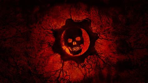 Gears of War Crimson Omen 4K 8K cráneo rojo Fondo de pantalla HD