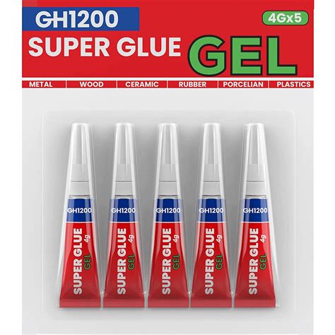 4gx 5 Value Pack Super Glue Gel All Purpose With Anti Clog Cap Ca Glue