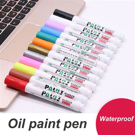 Mairbeon 12Pcs Fill Paint Pen Fade Resistant Easy To Color Does Not