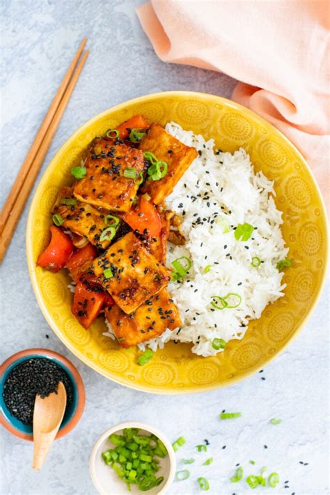 Sweet & Spicy Tofu Bowls - This Savory Vegan