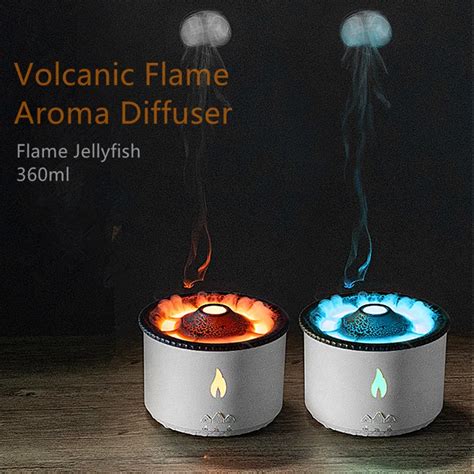 360ml Volcanic Flame Aroma Diffuser Essential Oil USB Portable Air