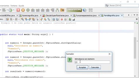 Uso B Sico Del Javax Swing Joptionpane Para Una Peque A Ventana De