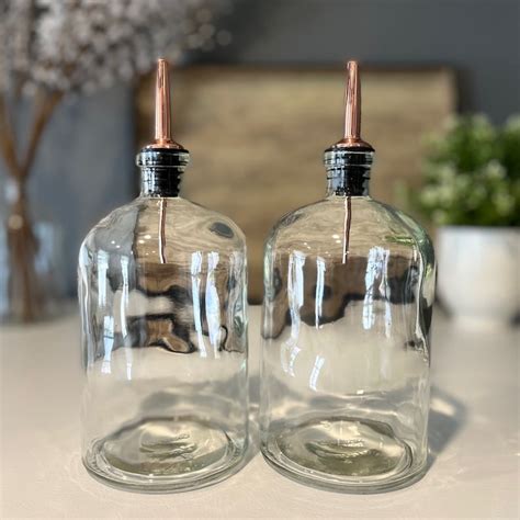 Apothecary Clear Glass Bottles With Weighted Pour Spouts - Etsy