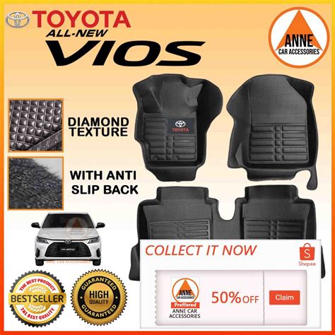 D Diamond Deep Dish Matting For Vios Prime Gen Xle