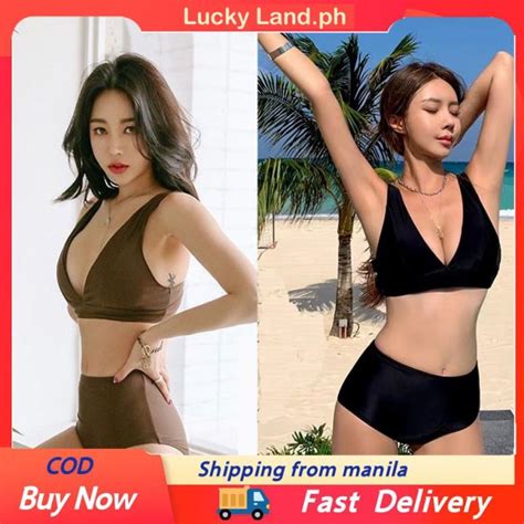 Triangle Bikini Highwasit Two Piece Bikini Swimsuit High Waist Swimsuit