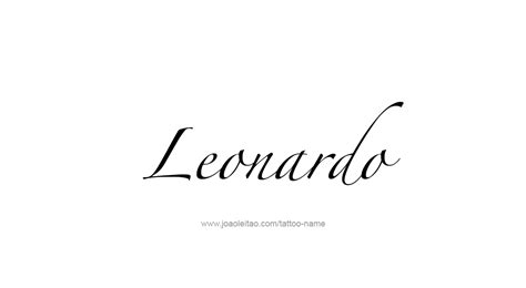 Leonardo Name Tattoo Designs