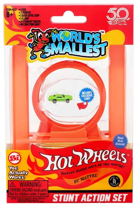 Worlds Smallest Hot Wheels Stunt Action Track Set Super Impulse ToyWiz