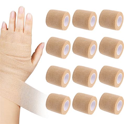 Lotfancy Pack Self Adherent Bandage Wrap Rolls In X Yd Elastic