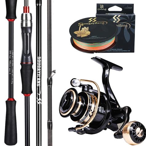 Sougayilang Spinning Carretel De Pesca E Conjunto De Vara De Pesca 1 8m