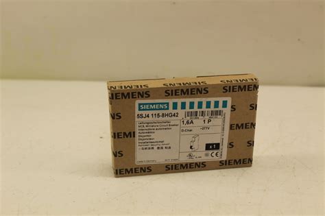 Siemens 5SJ4 115 8HG42 Circuit Breaker 1 6A 1P 277V New In Box PLC