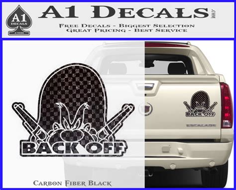 Yosemite Sam Back Off Decal Sticker » A1 Decals