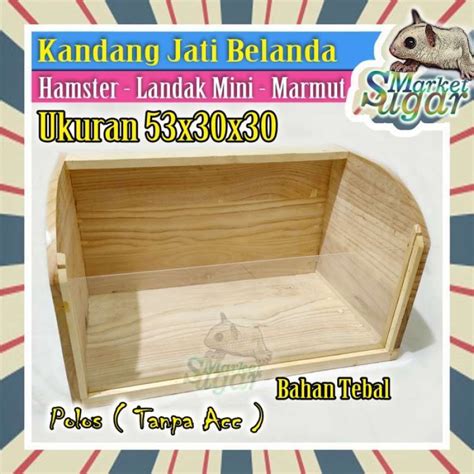 Jual Kandang Hewan Kayu Jati Belanda Hamster Landak Mini Marmut Kura