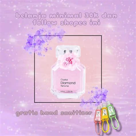 Jual COD 100 ORI MINISO Parfum Wanita Crystal Diamond Parfume