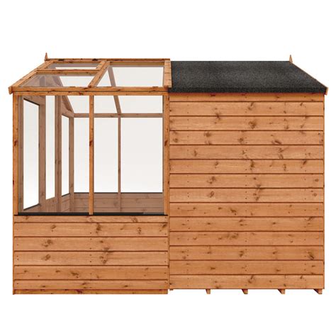 Mercia 8 X 6ft Traditional Apex Greenhouse Combi Shed Wilko