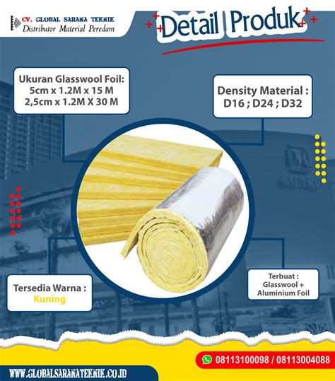 Glasswool Aluminium Roll Murah D Kg M