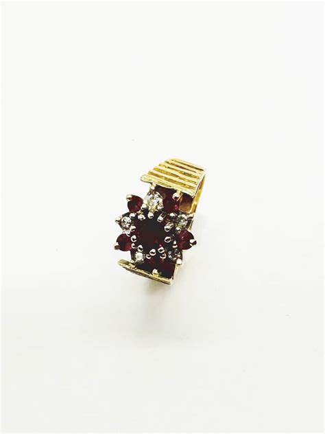 Bague Or Jaune Rubis Et Diamants My Tribe