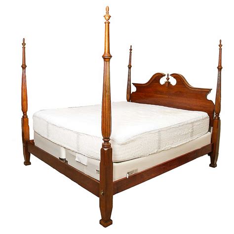 Federal Style King Size Tall Post Bed Frame Ebth