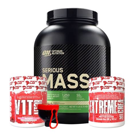 Serious Mass 6 Lb Creatine 300 Gr Pre Entreno 540 Gr Obsequio Naturnet Colombia