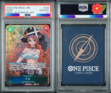 PSA 10 Nami AA OP02 036 One Piece Card Game 2023 Paramount War