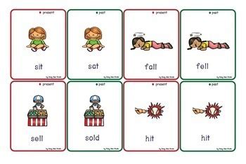 Irregular Past Tense Verbs Memory Game By Busy Bee Studio Tpt