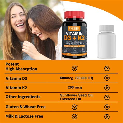 Buy Ultra High Vitamin D3 20 000 Iu K2 Mk7 200mcg Once Daily