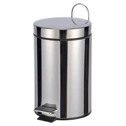 Poubelle A Pedale Inox L Cm Avec Couvercle Et Pedale D