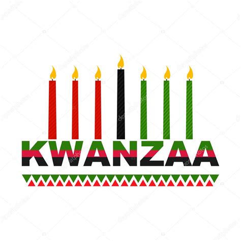 Banner Creativo Para Kwanzaa Con Velas De Colores Tradicionales Que