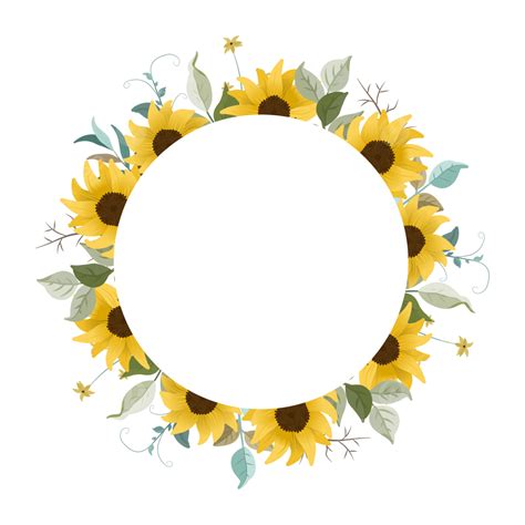 Wedding Frame With Beautiful Sunflower Bouquet Wedding Sunflowers